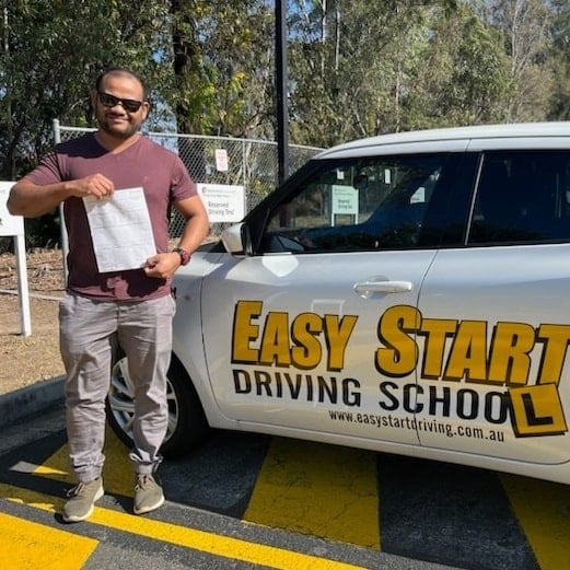 Young man with his P Plates
