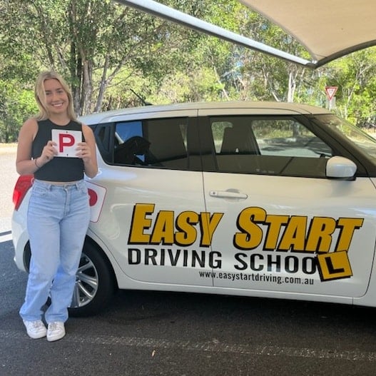 Young girl with her new P Plates